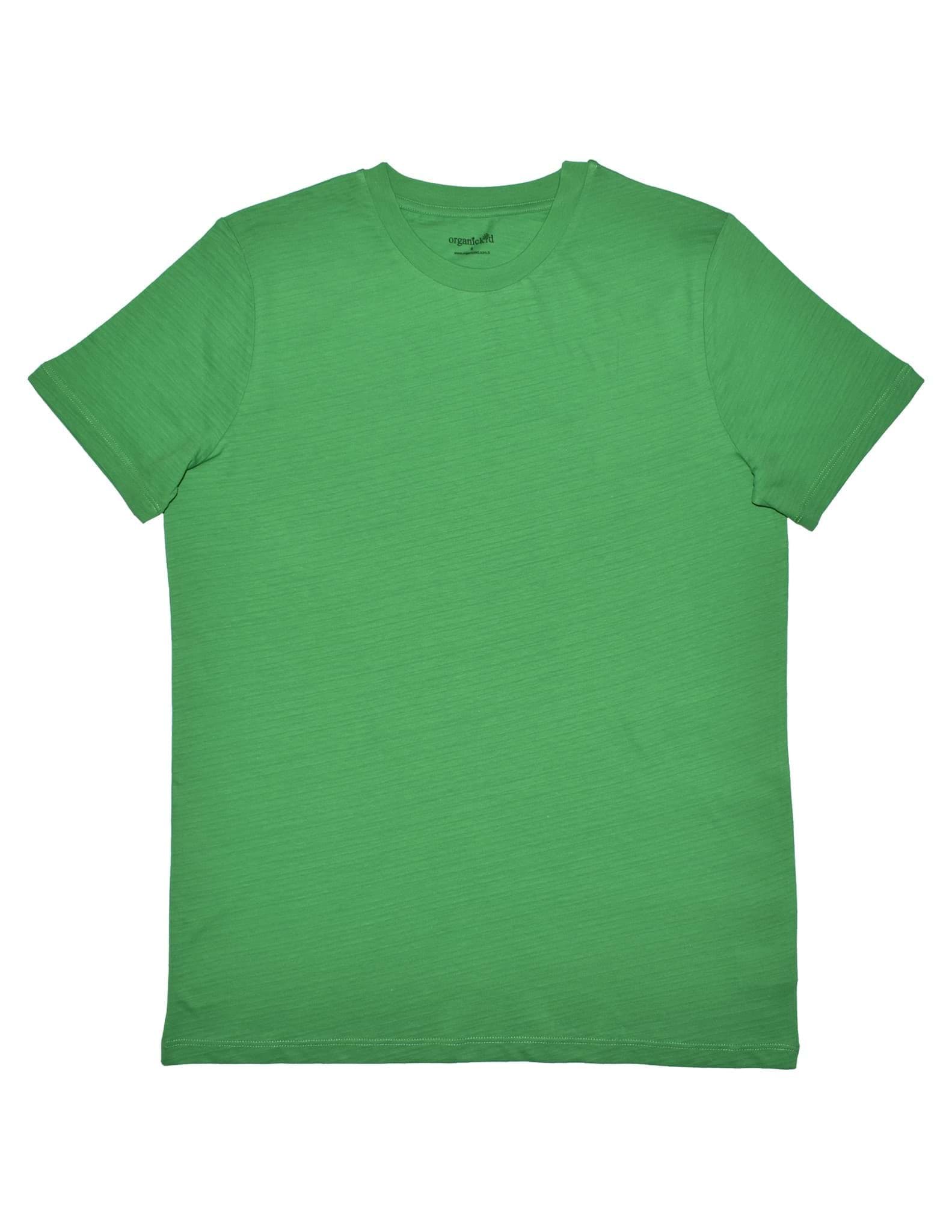 Basic Erkek Flamlı Yeşil Kısa Kol T-shirt resmi